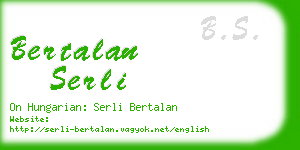 bertalan serli business card